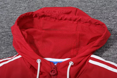 Manchester United black hooded windbreaker