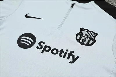 2024/25 Barcelona grey half zip training suit 1:1 Thailand quality