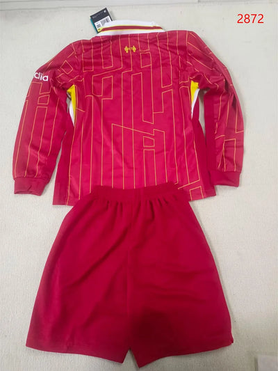 2024/25 Liverpoolhome Long Sleeve Jersey- Children'S Suit