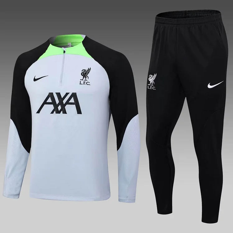 2023/24 Liverpool Half-zip training suit grey jersey