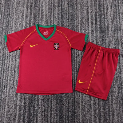 2006 Portugal Home Retro Kit - Kids Set