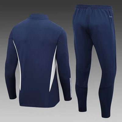 2023/2024 Italy Half-Pull Training Suit Royal Blue Soccer Shirt Set