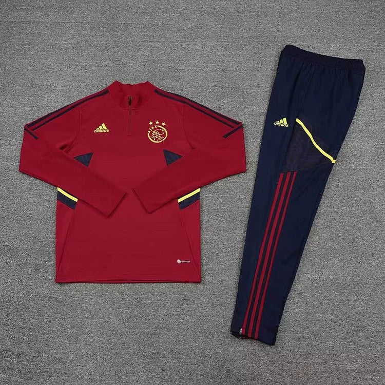2022/2023 Ajax Half-Pull Training Suit Red Football Shirt