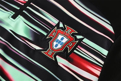 2025 Portugal long sleeve black and green training suit