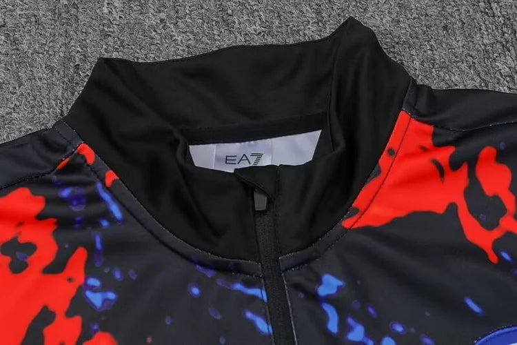 2023/24 Naples half-pull training suit red 1:1 Thai quality suit