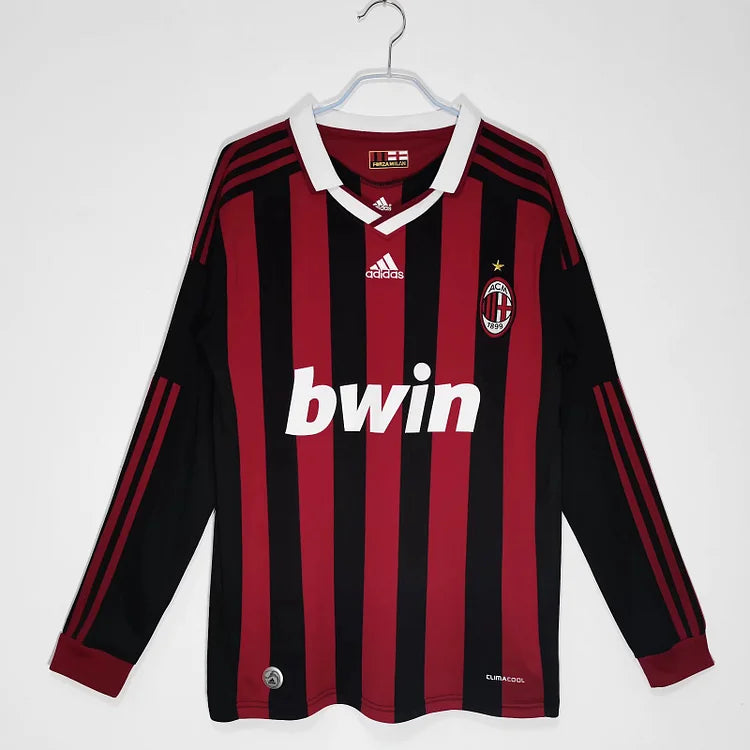 2009/10 AC Milan Home Long Sleeve Retro Shirt