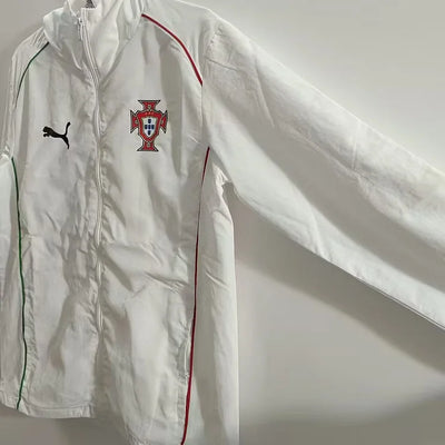 2025 Portugal White Hooded Windbreaker