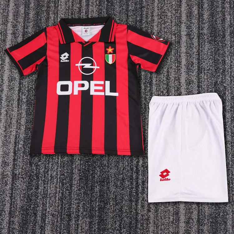 1996/97 Ac Milan Home Shirt - Kids Kit