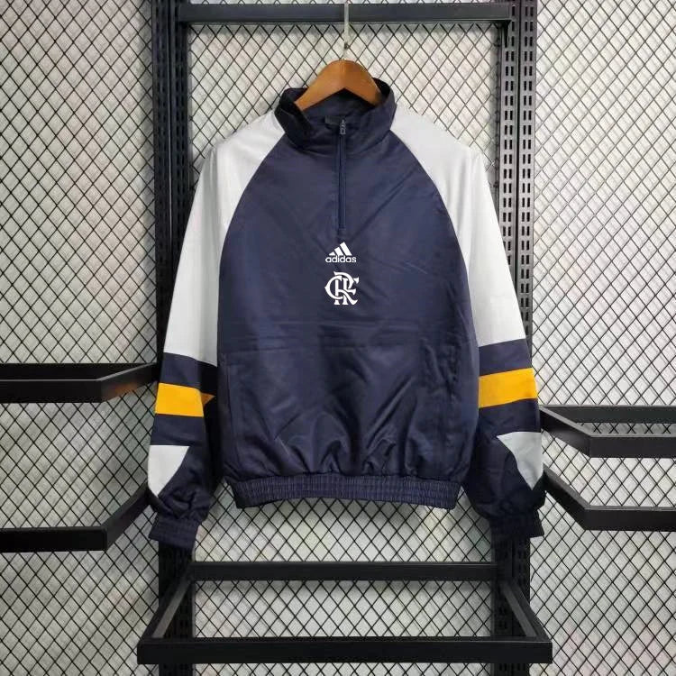 2023 Flamengo CasuaI Windbreaker(Navy-blue)Soccer Jersey