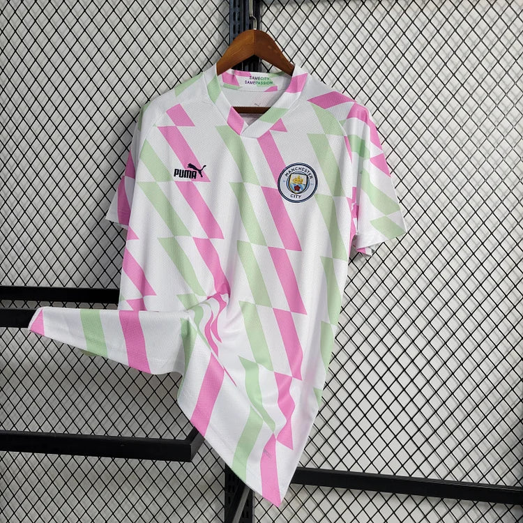 2023/24 Manchester City Training Suit White Football Shirt