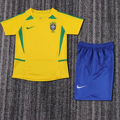 2002 Brazil Home Retro - Kids Kit