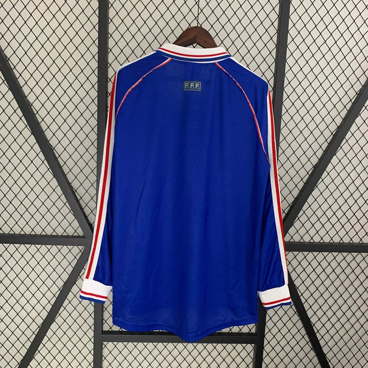 1998 France Home Retro Long Sleeve Jersey