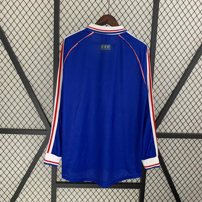 1998 France Home Retro Long Sleeve Jersey