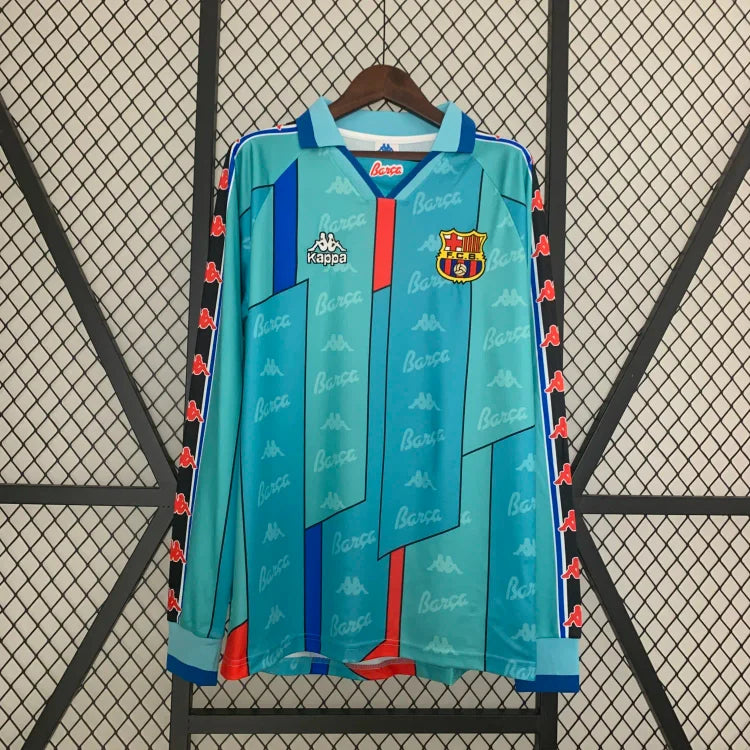 1996/97 Barcelona Away Long Sleeve Retro Shirt
