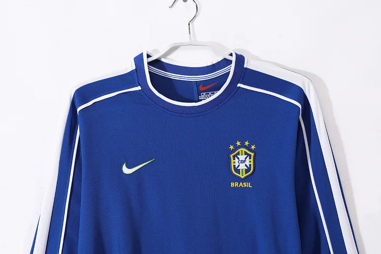 1998 Brazil Away Retro Long Sleeve Jersey