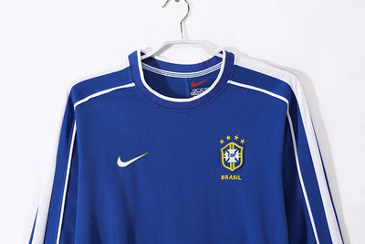 1998 Brazil Away Retro Long Sleeve Jersey