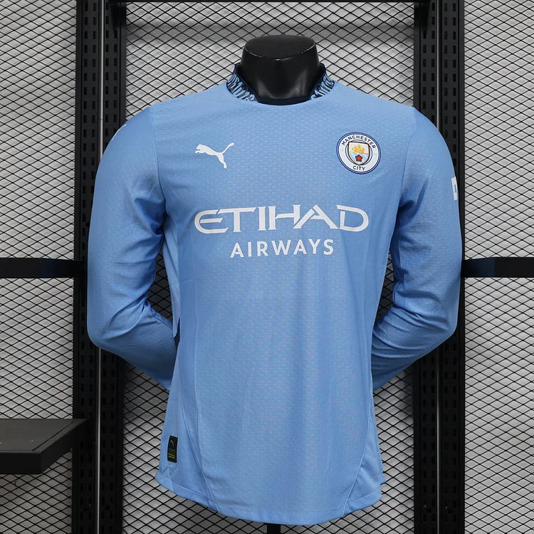 24/25 Manchester City Home Long Sleeve Player Edition